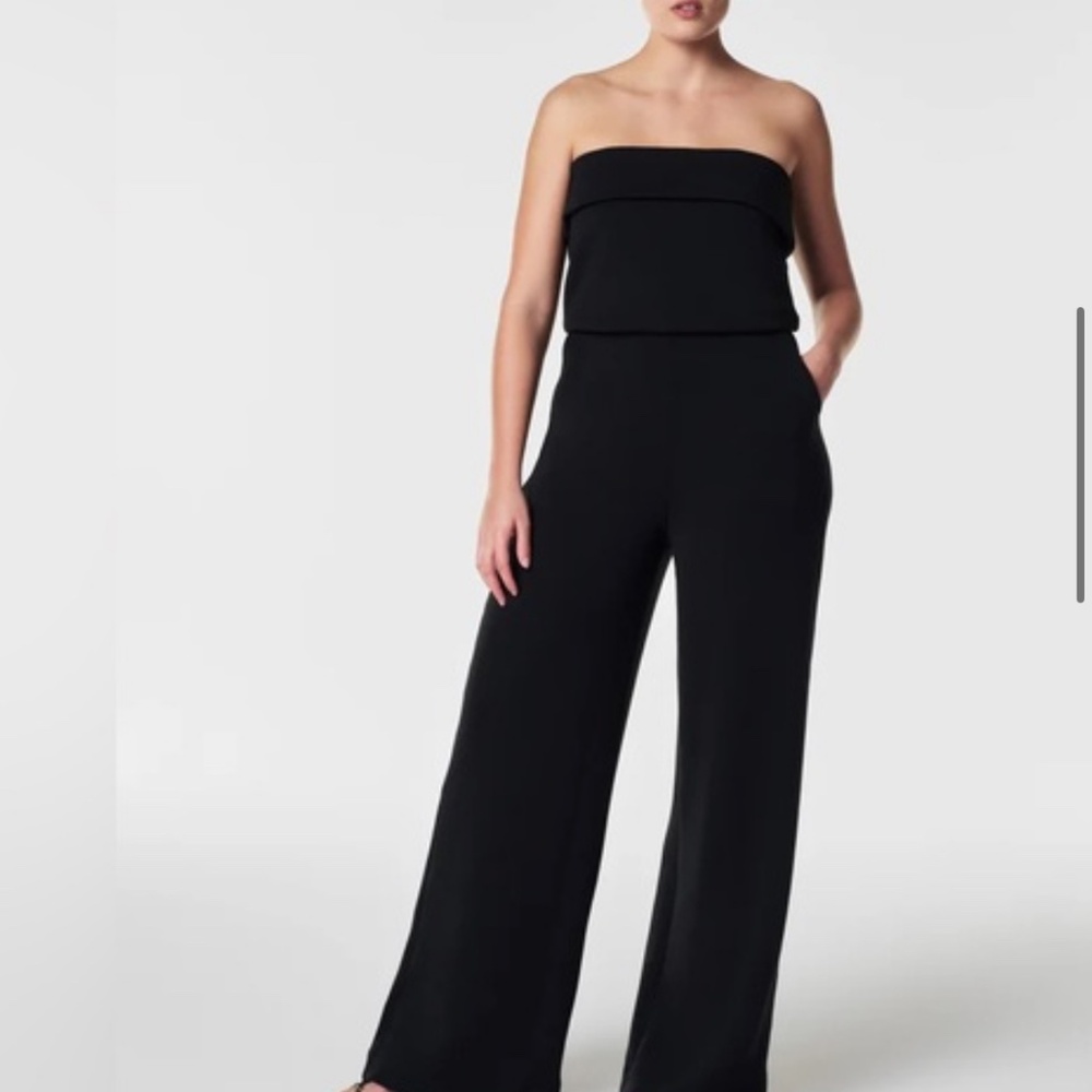 Spanx AirEssentials Strapless Black Jumpsuit